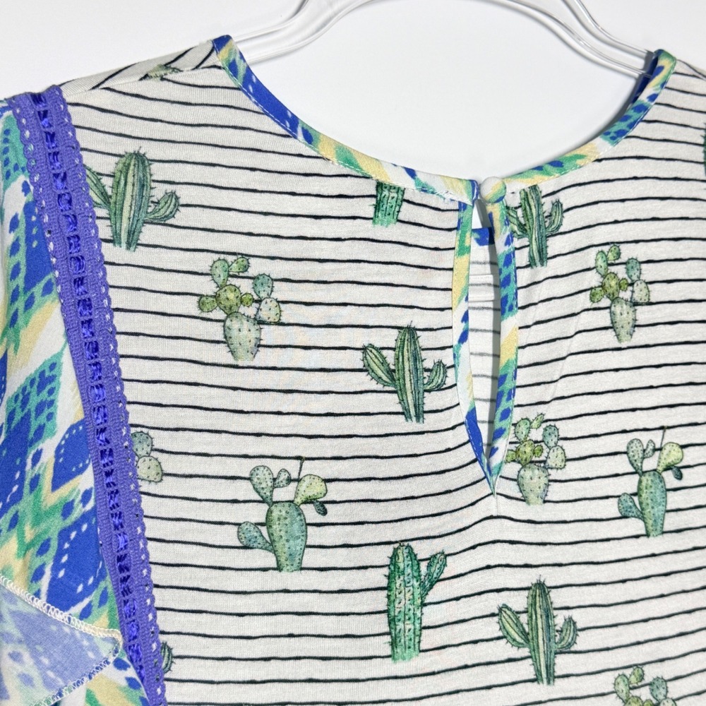 Anthropologie Conditions Apply Zofana Cactus Print Top Small, NWT - Picture 6 of 10
